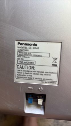Replacement Subwoofer for Panasonic SC-HT940 System"