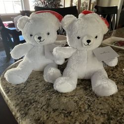 2 New Collectible Hallmark Holiday Plush Bears. $10. for Both Or $5. Each