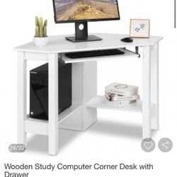 Wooden Computer Corner Desk