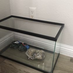 Fish Tank With Rocks And Marbles