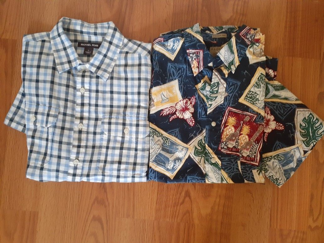  Men's  Michael Kors   &Natural Issue Shirts size Large 