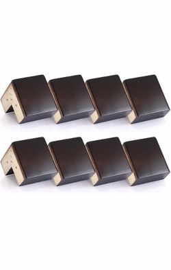 Geelin 4 Pack Solid Wood L?Shaped Furniture Legs Furniture Risers 4 Inch Heavy Duty Sofa Feet Bed Lifters For Sofa Couch Table Dresser Desk Cabinet Ch