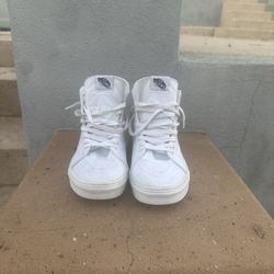 Men’s Vans High Tops Size 10 All White 