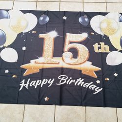 15th Birthday Backdrop