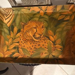 Vintage Bengal TIGER TRAY For Wall, Bedroom Or Bathroom Vanity, Or Kitchen Or Dining Room Table.  Reduced To $25 Firm. 