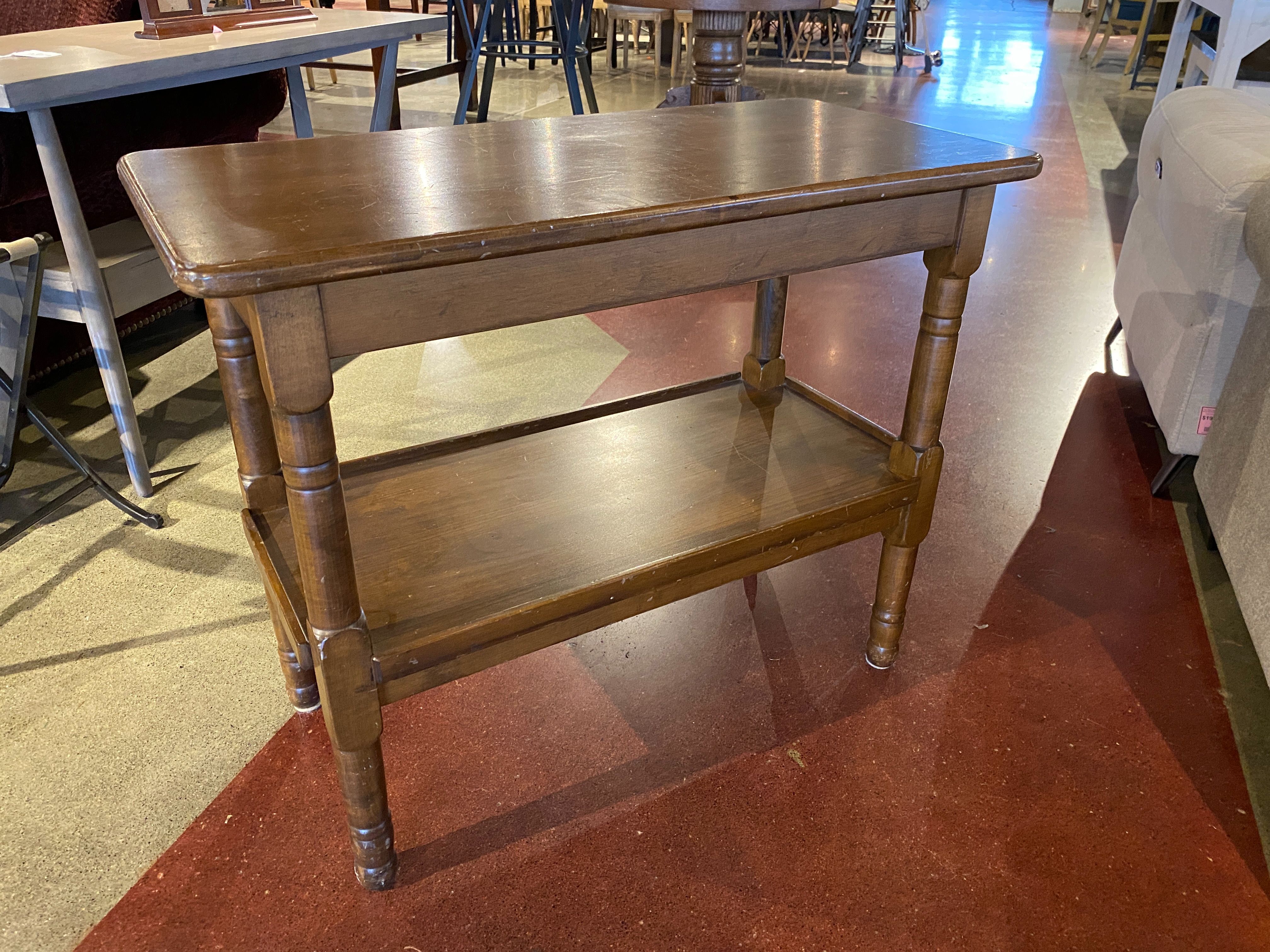 Solid Two Two Tier Accent Table