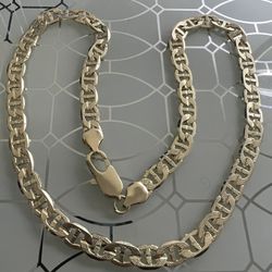 Mariner Men’s Gold Plated Chain Necklace 24” 9mm