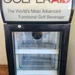 Golfer aid mini fridge interchangeable graphic