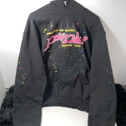 Black Sp5der Hoodie Pink