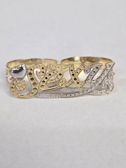 10kt Gold "Sexy" Double Finger Ring