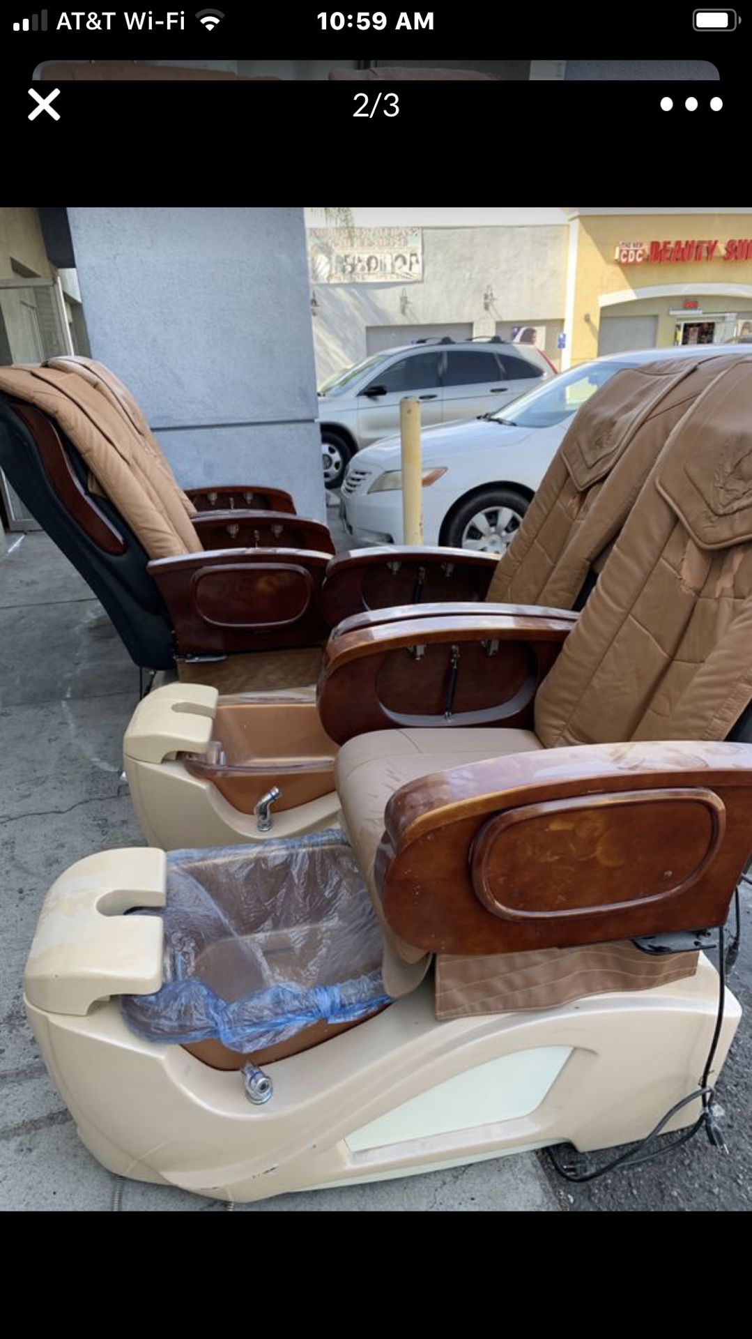 Spa pedicure chairs both must go free