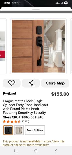 Single Cylinder Entry Door Handle Set