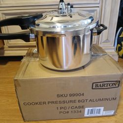 Pressure Cooker 6QT New Aluminium 