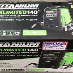 Titanium Unlimited 140 Professional Multiprocess Welder W/ 120V Input Brand New 