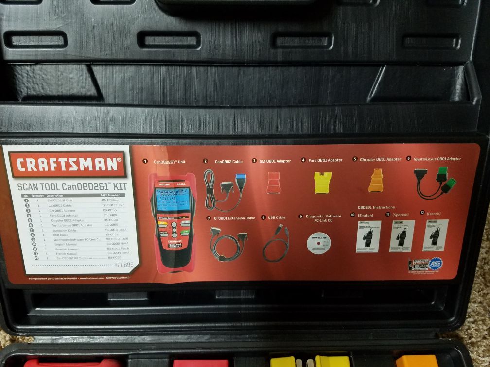 Craftsman CanOBD2&1 Scan Tool Kit 20899 for Sale in Henderson, NV OfferUp