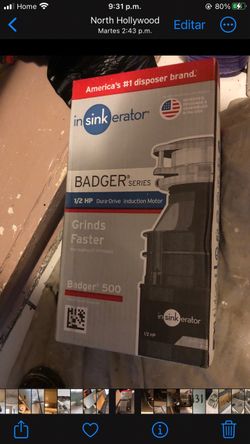 BADGER 500 garbage Disposal 1/2 hp