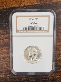 1956 Washington Silver Quarter Coin