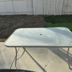 Glass Outdoor Table