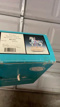 Porcelain Musical Carousel Mardi Gras Collection