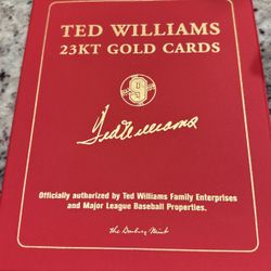 Ted Williams 23kt Gold Cards - The Danbury Mint Cards