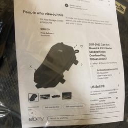 Can am maverick overhead bag storage