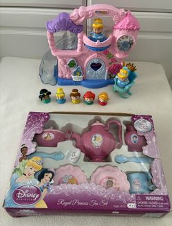 Fisher Price Little People Play Set Disney Princess Tea Set Finger Puppets