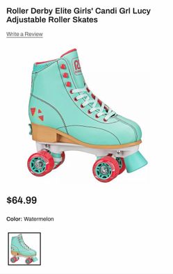 Roller Derby Elite Girls' Candi Grl Lucy Adjustable Roller Skates youth size 12-2