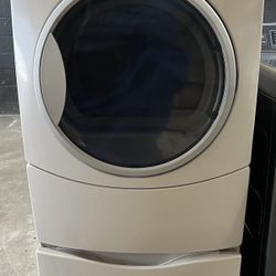 Electric Dryer w/Pedestal Drawer for storage