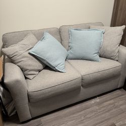 Living Spaces Gray Loveseat