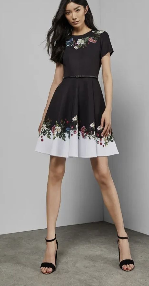 TED BAKER Chestna Oracle Skater Dress NWOT