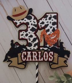 Cowboy Party Cake Topper