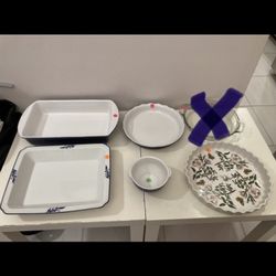 *$4 to $10* See Description 🔻Below Baking Dishes | Bowl | Lasagna Pan | Quiche/ Tart Dish