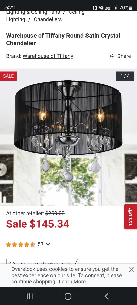 Glam Goth Crystal Chandelier