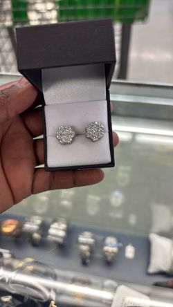 Sterling silver diamond earrings-ask for Tajah