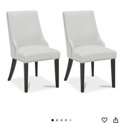  6  Faux  Leather Chairs 