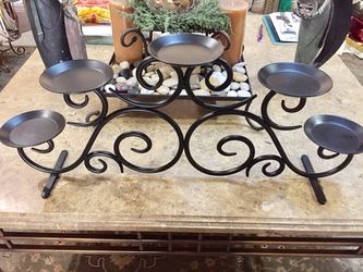 Home interiors metal candle holder