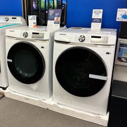 Samsung 4.5Cu Front Load Washer + 7.5Cu Gas Dryer Stackable Combo/Set