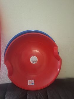 Round Snow Sleds $5 Red and Blue