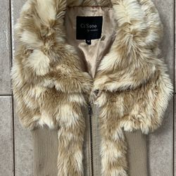 Vest LGB If Six Was Nine Style Faux Fur Zip Vintage Jacket Japanese Brand LGB, Size S