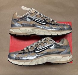 Nike P-6000 Linen Metallic Silver Men’s size 10 running shoes NEW!