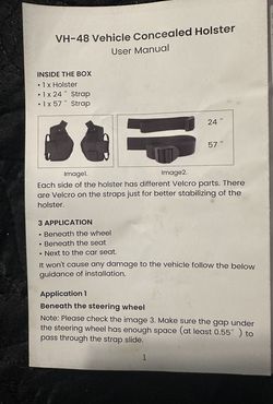 New Concealed Vehicle Holster