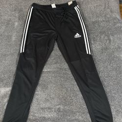 Adidas Track Pants White Stripes Size L