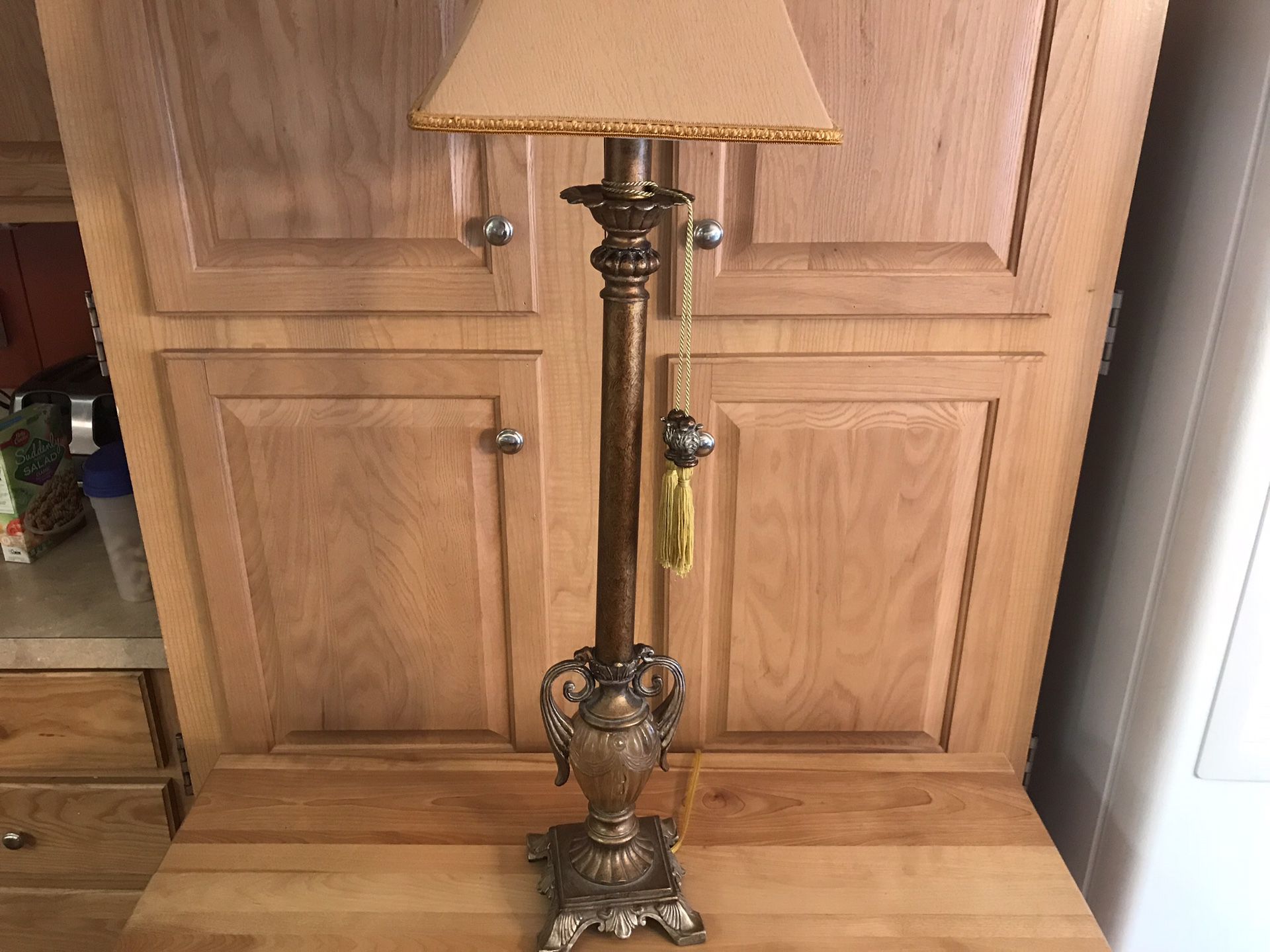 Candle stick lamp with urn base 38” tall