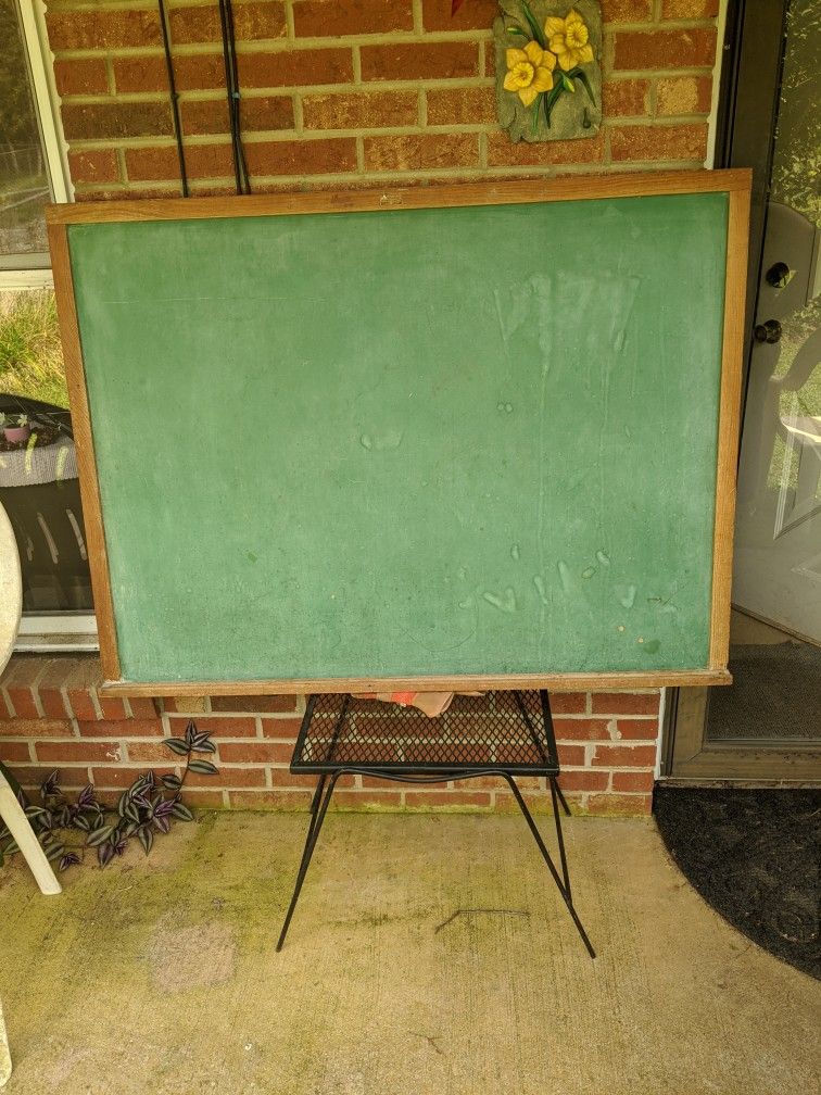 Green Chalkboard with attached tray. Size"35×23"