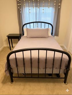 Full Size Metal Bed Frame with Headboard and Footboard