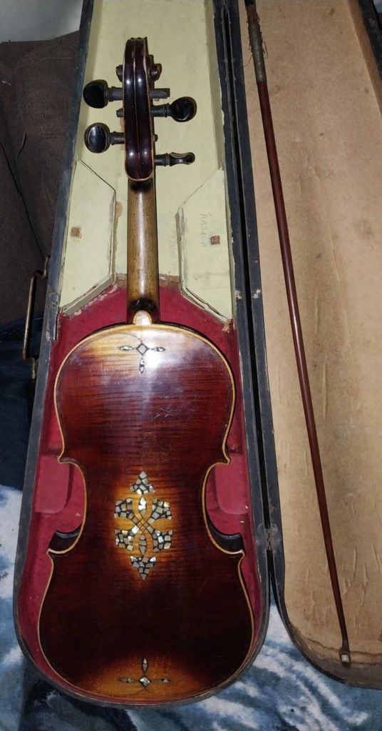 1800's Fiddle Mother Of Pearl Inlaid.