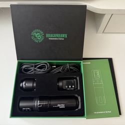 DragonHawk Wireless Tattoo Machine brand new in box & full starter kit with needles and ink