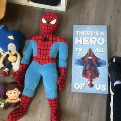 Spider Man, Sonic, Woody, Buzz