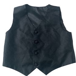 Boys Black Vest Size 5