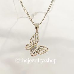 Butterfly Necklace Laminated Gold / Oro Laminado